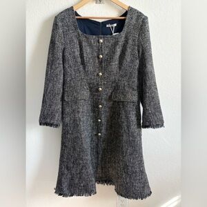Fehaute Tweed Dress Size 8 NWT